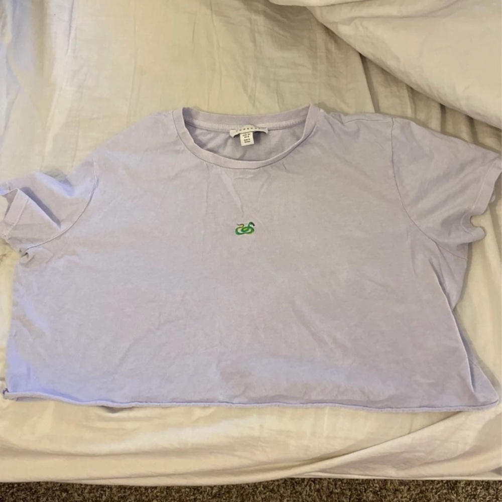 Purple crop top size 8
